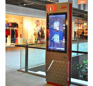Shopping Mall Interactive Wayfinding Kiosk / Self Service Terminal With Multi Language Support