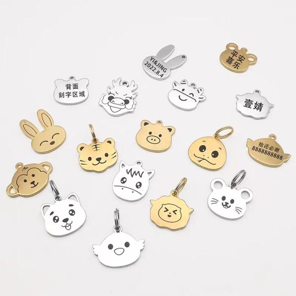 Animal Sandblast Custom Logo Keychains 1.25inch - 2inch Personalized Keychains Bulk