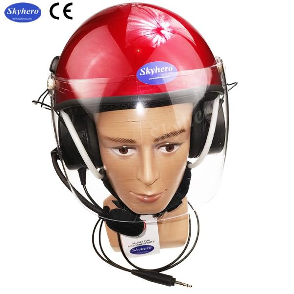 Red color PPG Helmet/Paramotor Helmet With Full Headset EN966 Paramotoring GD-C01-S6