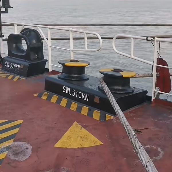 250KN T Type Cast Iron Mooring Bitts Yacht Bollard Polished Fixed security station for marine boat