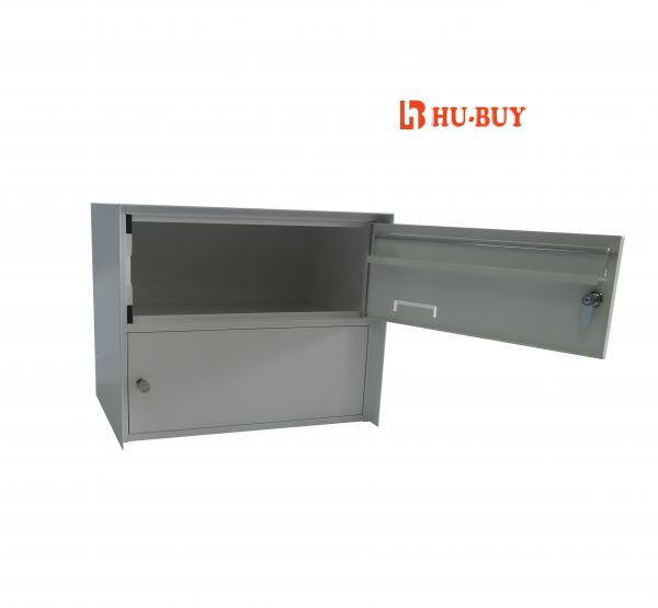 Solid Post Mount Mailbox Double Layer Compact Size 41.5x31x34cm