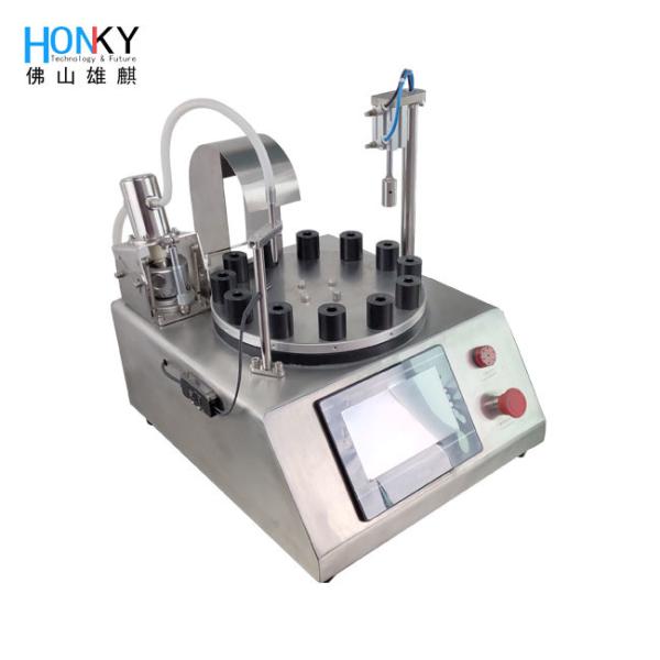 Cheap Perfume Sample 1.5ml Vial Filling And Capping Machine With High Precision Piston Pump for sale