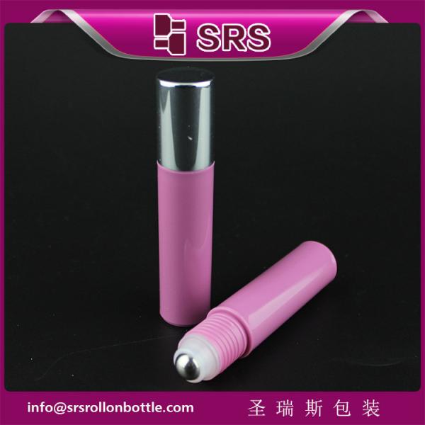 Cheap SRS high good plastic perfume 10ml cosmetic bottle with roller ball for sale