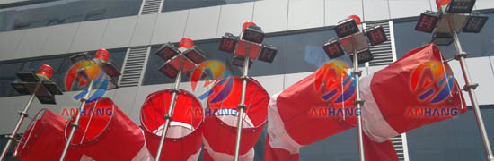 ICAO Heliport Red Outside Flood Lights Wind Direction Indicator Customized Windsock