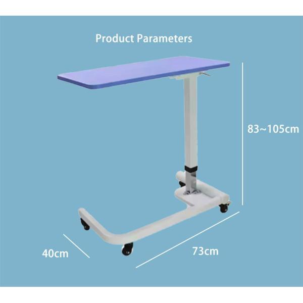Stainless Steel Adjustable Bedside Table Medical Removable Patient Dining Table YFH-ZZ004