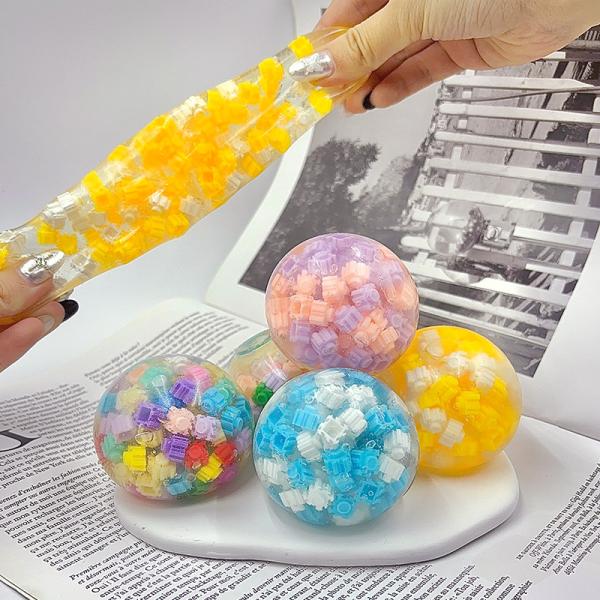 Wholesale TPR Spherical Decompression Toys High Quality Plastic Building Blocks Handmade Spherical Toys