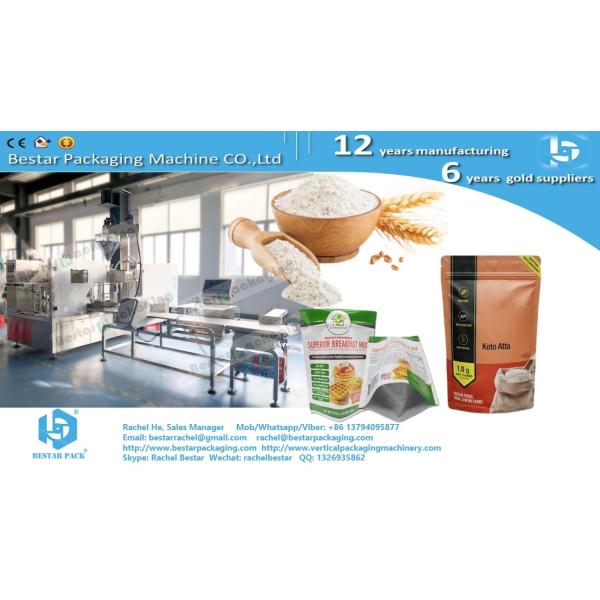 Bestar automatic doypack machine 8 stations for wheat flour 2kg zipper pouch