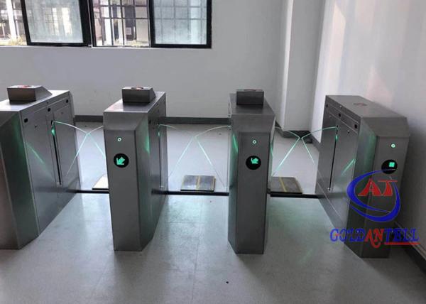 Cheap CE Approved Rfid Gate Reader Flap Barrier Gate Access Control System Security Turnstiles Gate for sale