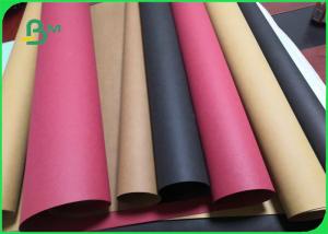 China Red Black Color Waterproof Kraft Paper Fabric Roll For Storage Bag 150cm Width on sale