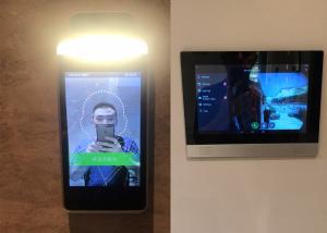 China Heimann Sensor Face Recognition Temperature Kiosk With QR Code MIPS Software on sale