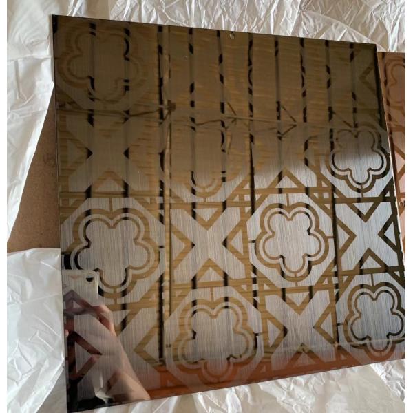 SS 316L Grade Etching Stainless Steel Sheet Metal With Surface Customized Pattern