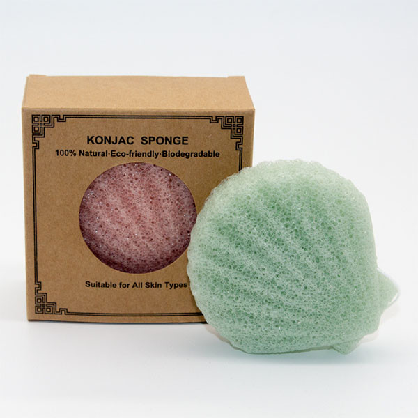 Gentle Exfoliation Shell Shape Facial Konjac Sponge Natural