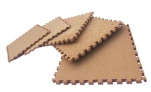 2mm Thick 45x45cm Cork Pad Puzzle Cork Play Mat Antibacterial Resilient