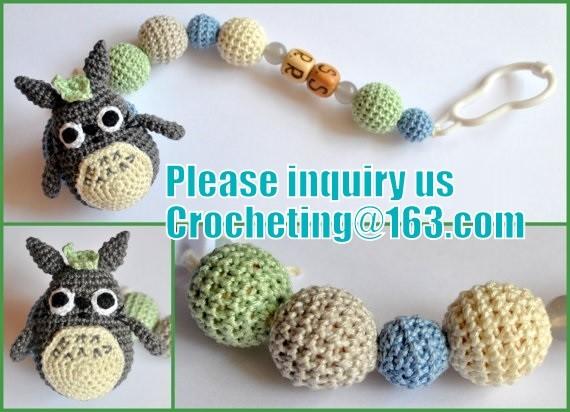Cheap amigurumi helicopter Nursing necklace Breastfeeding necklace with crochet toy for sale