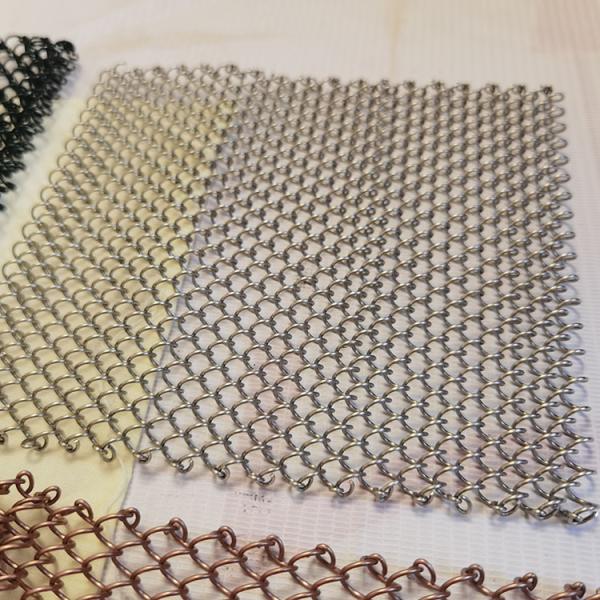 High Quality Aluminum / Stainless Steel Decorative Metal Coil Drapery Mesh for Weddings Waterfall Room Divider