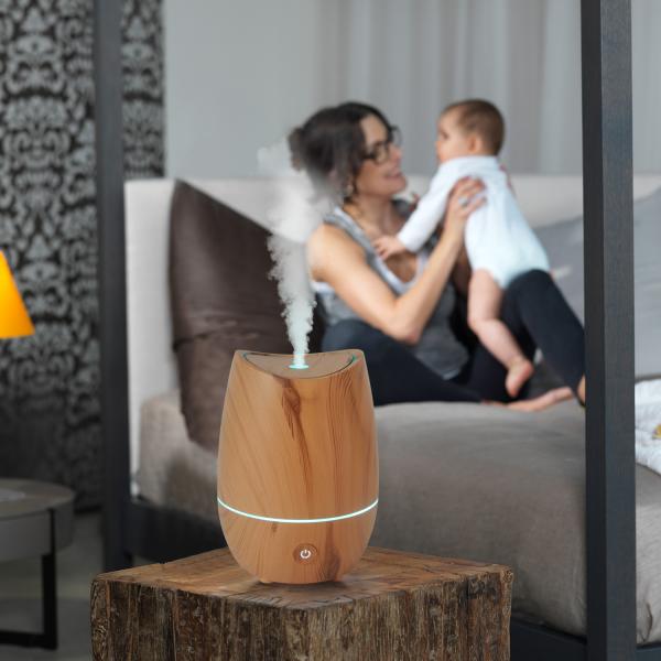 350ML Ultrasonic Aroma Diffuser Home Use Light Wood Diffuser With 7 Color Lights