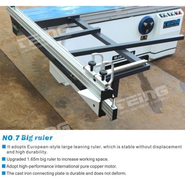 Precision Panel Saw MJ6130TY with 7000/8000 rpm Scoring Saw Spindle Speed and 4KW Motor