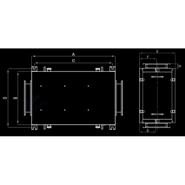 250mm 4200m3/H Centrifugal Metal Inline Cabinet Fan