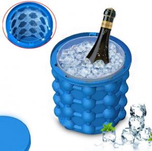 China OD 13cm Dual Cavity Silicone Ice Bucket For Champagne Cooling on sale