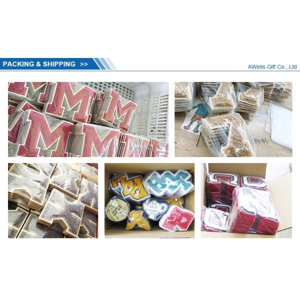 Sew On Chenille Letters And Patches Hook And Loop Backing Skin Friendly