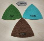Green Triangle Corner Diamond Floor Polishing Pads , Electroplated Metal Bond