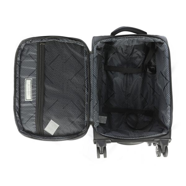 Perry Soft Polyester Black Trolley Luggage Sets