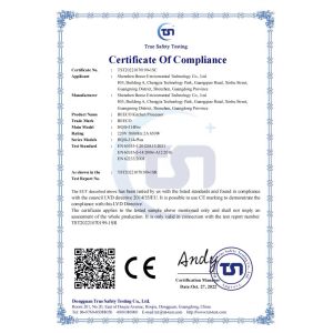 RESUN ENERGY CO,.LTD Certifications
