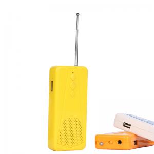 Best Music USB FM Radio Receiver Yellow TF Card Lithium Battery Power With Speaker wholesale