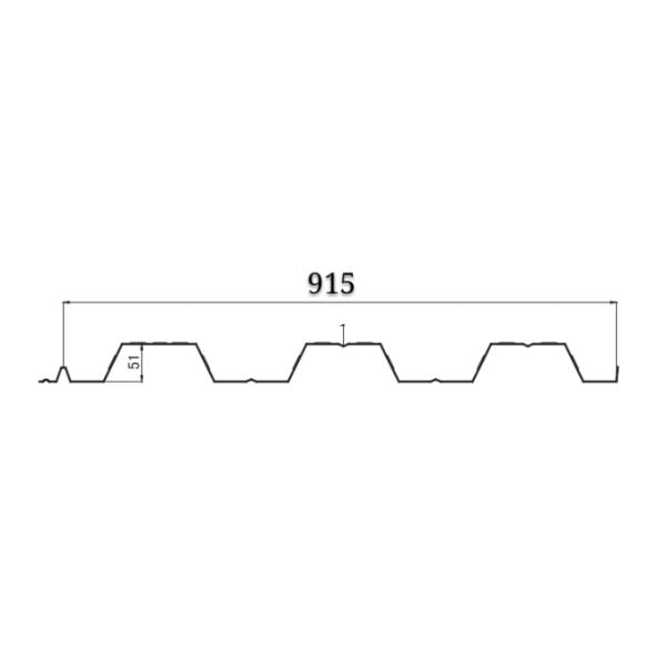 18.5KW Steel Floor Decking Roll Forming Machine 12-15m/min YX51-915