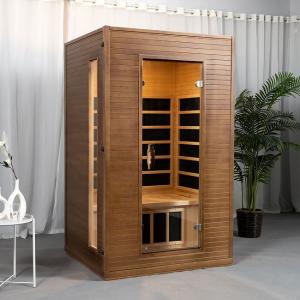 China Indoor Solid Wood Carbon Panel Heater Far Infrared Sauna Room For 2 Person on sale