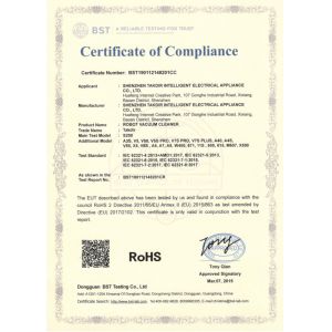 Shenzhen Takdir Intelligent Electric Appliances Co., Ltd Certifications