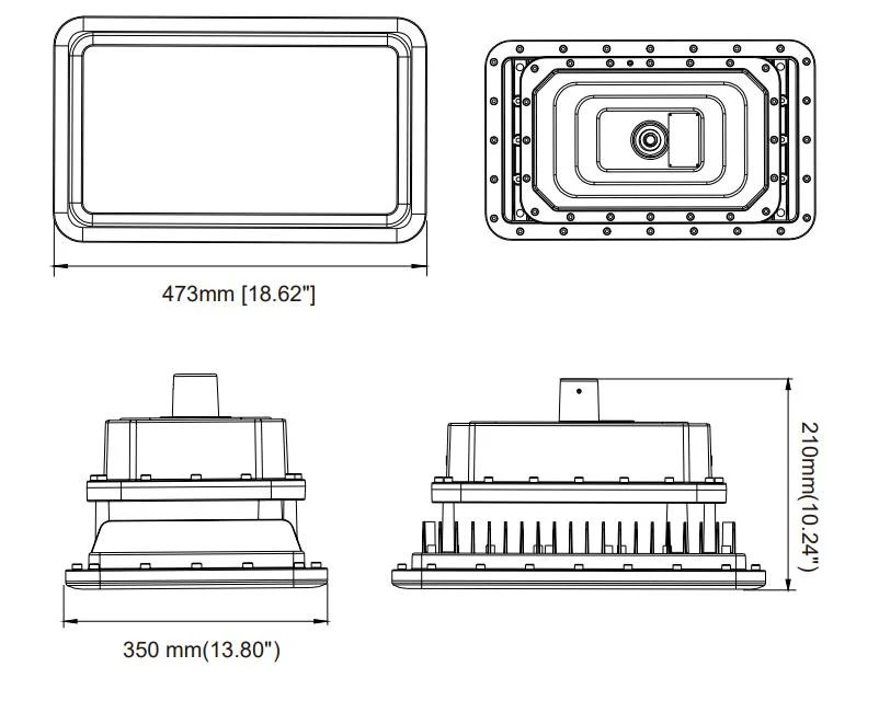 LED Explosion Proof Light Atex Certified High Power ADC12 Aluminum Housing Zone 1 Zone 2 LNG Gas Station Oil Industry