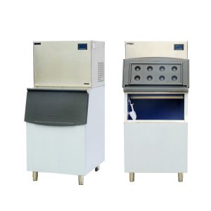 SS304 Shell Industrial Ice Cube Machine , Milk Shop Use Stand Up Ice Machine
