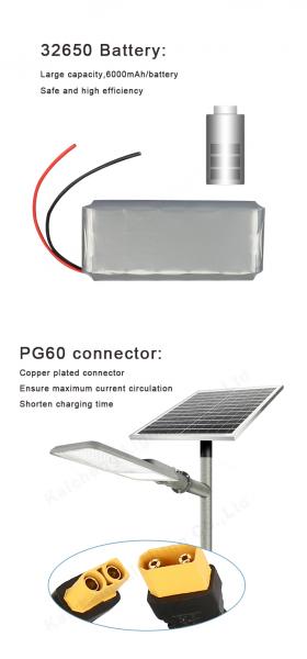Long Lighting 7500lm Integrated 50 Watt Solar Street Light