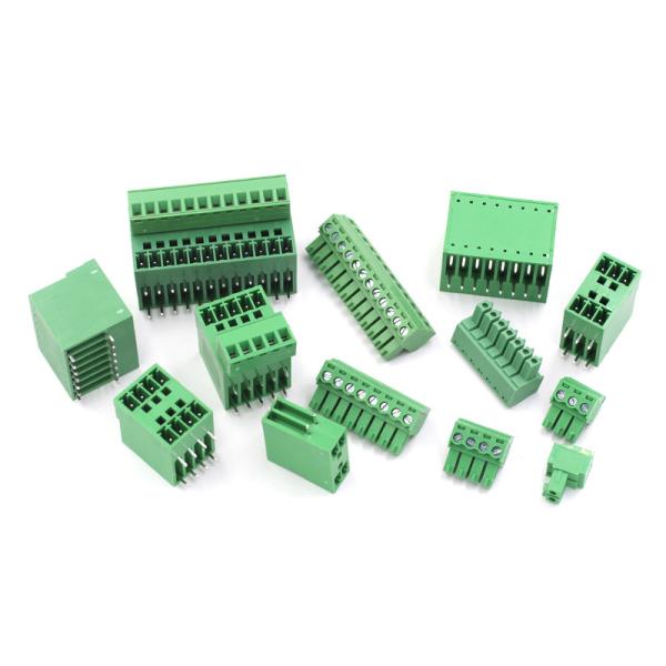Cheap 3.81mm Pitch Dual Row PCB Pluggable Screw Terminal Blocks Plug + Angle Pin Header for sale