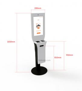 Best New! 19 Inch Touch Display Self Service Kiosk Floor Stand With ID Card/Passport Reader wholesale