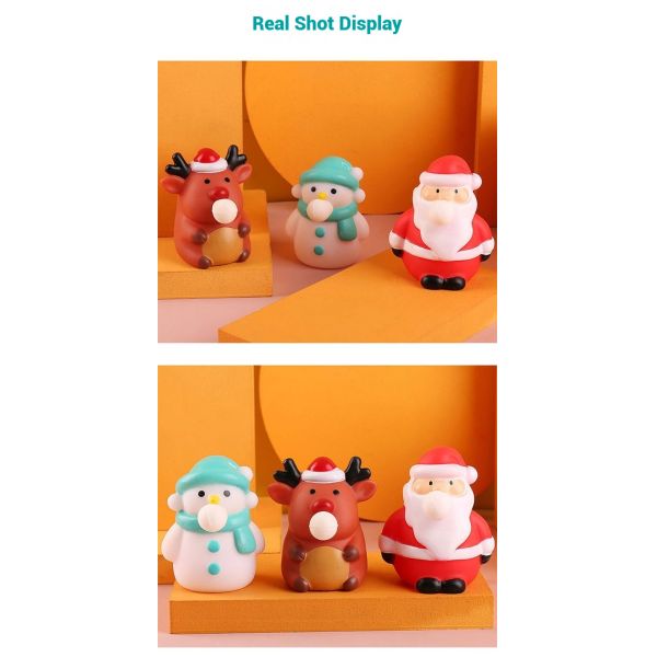 Children's Decompression Fidgets Toy Christmas Prank Bubble Blowing Venting Vinyl Toy for Relieving Stress by Squeezing