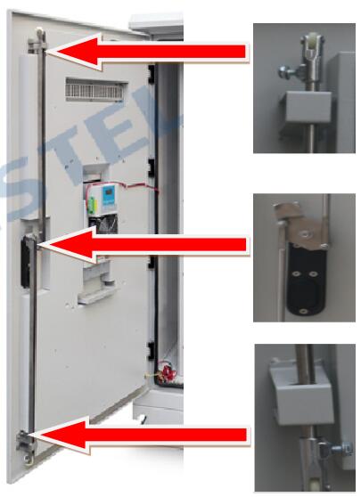 Dustproof Rainproof Outdoor Battery Cabinet , Outside Base Station Cabinet