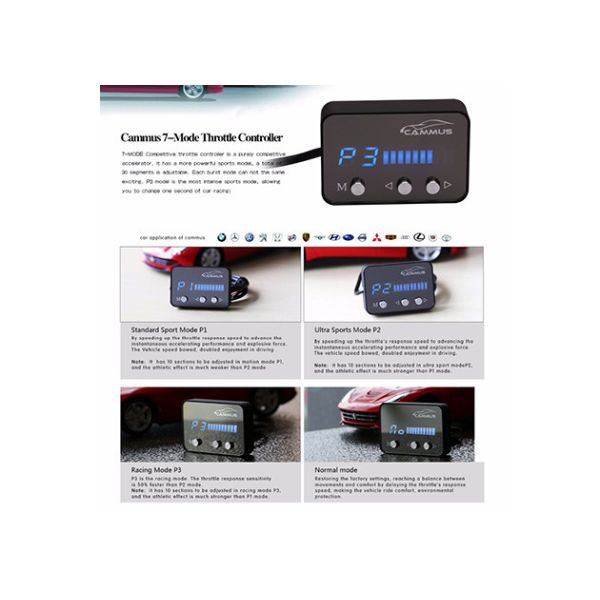 7 Mode Car Electronic Throttle Controller Simple Interface ECU Throttle Controller