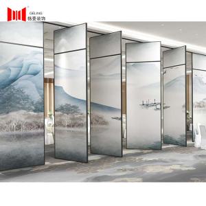 Best 80mm Thickness Folding Movable Partition Wall Custom Pattern Surface wholesale