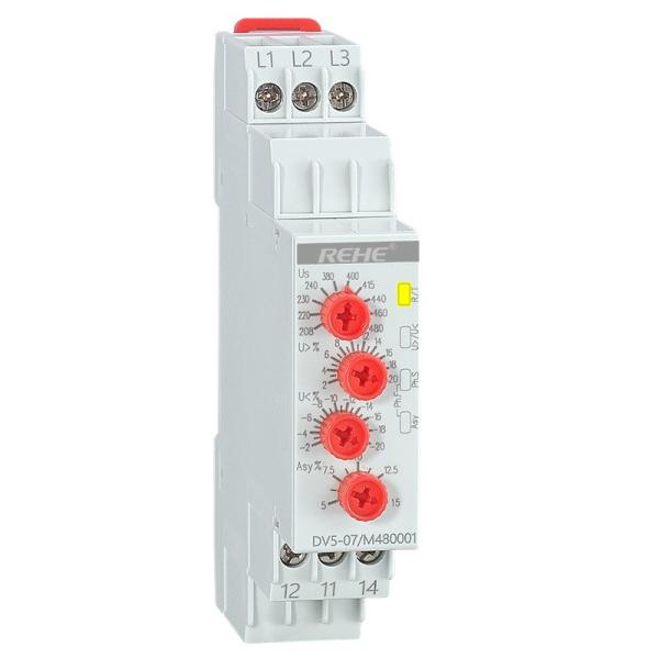 Cheap DV5-07 Phase Loss Sensor Relay 3P+N Monitoring Voltage Relay 3 Phase 3 Wires Control Relay 10A 250V for sale