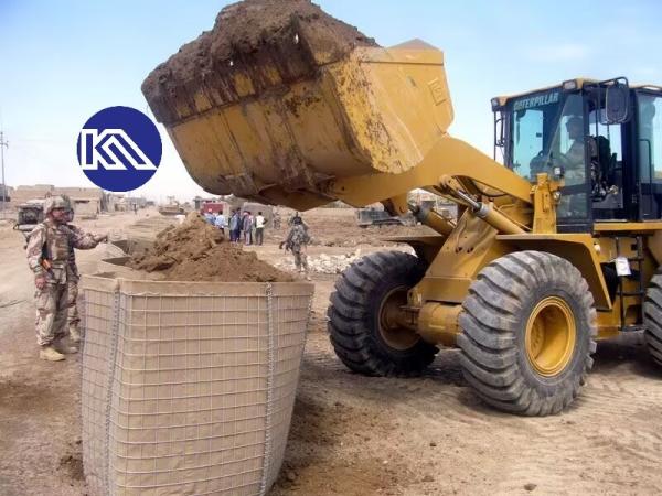 Explosion Proof Gabion Mesh Box Floating Perimeter Defensive Barrier Defence