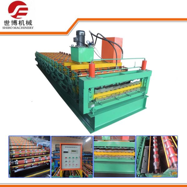 0. 3 - 0. 8 Mm Double Layer Roll Forming Machine For Outside Wall Decorated