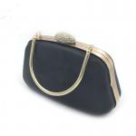 New design diamond decoration gold handbag box clutch frame for ladies purse