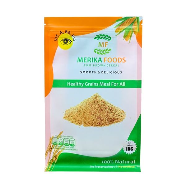 Customize Print Flat Bottom Pouch Zipper Top For Food Powder Packaging Bag