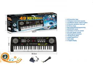 Best 49 Keys Electric Keyboard Dual Power Kids Toy Piano W / Mic Powered By AA Batteries wholesale