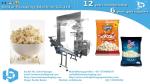 Vertical form fill seal packaging machine for popcorn with 10 heads weigher