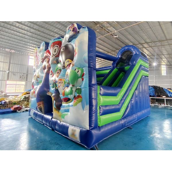 Digital Printing Inflatable Bounce House With Slides Super Mario Inflatable Jumping Castle