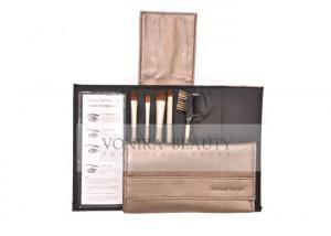 Best Handy 5Pcs Travel Makeup Brush Set With Black Pouch , Natural Animal Hair wholesale