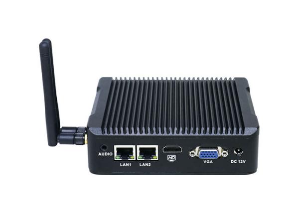 Cheap Low Power Consumption Industrial Mini PC / Fanless Desktop PC 2G DDR3 Memory for sale